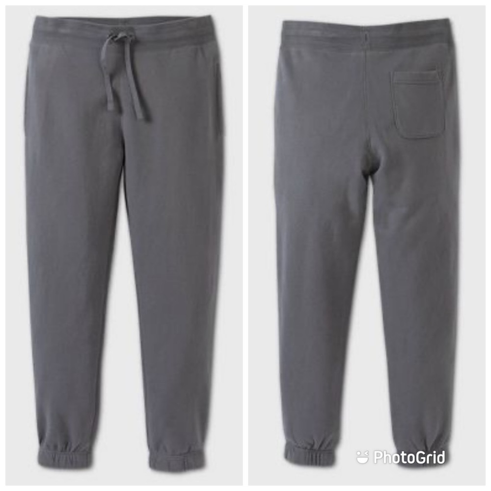 NWT Good Fellow & Co Thundering Grey, Fleece Lined Black Pullon Jogger Pants